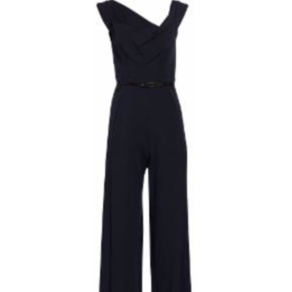 black halo navy jumpsuit